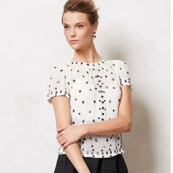 Yumi Kim Beaded Composition Top, Small - Picture 3 of 6